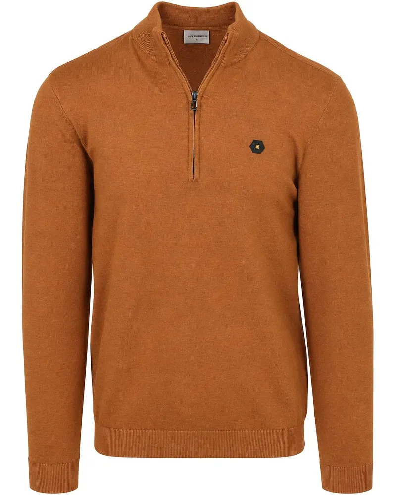 No Excess Half-Zip Pullover Caramel Braun