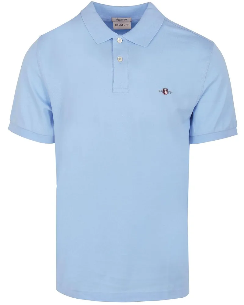 Gant Shield Piqué Poloshirt Hellblau Hellblau