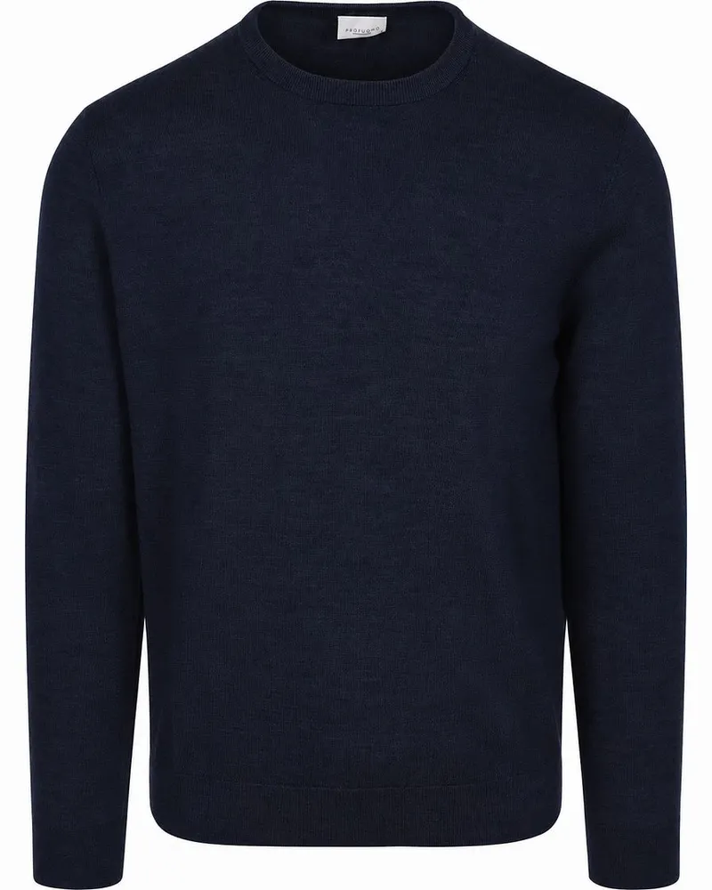 Profuomo Pullover Merinowolle Navy Dunkelblau