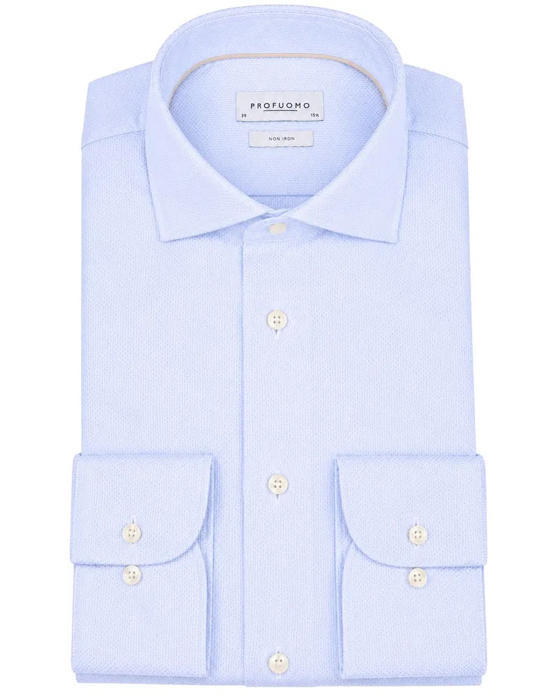 Profuomo Dobby Hemd Hellblau Hellblau