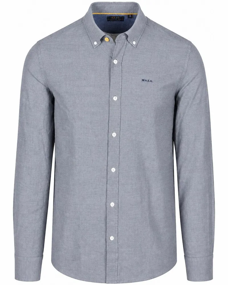 New Zealand Auckland NZA) Hemd BD Barn Twill Navy Dunkelblau