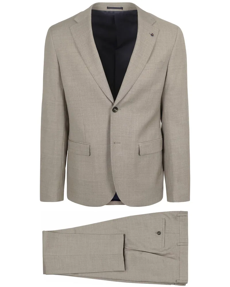 Suitable Toulon Suit Wool Greige Grau
