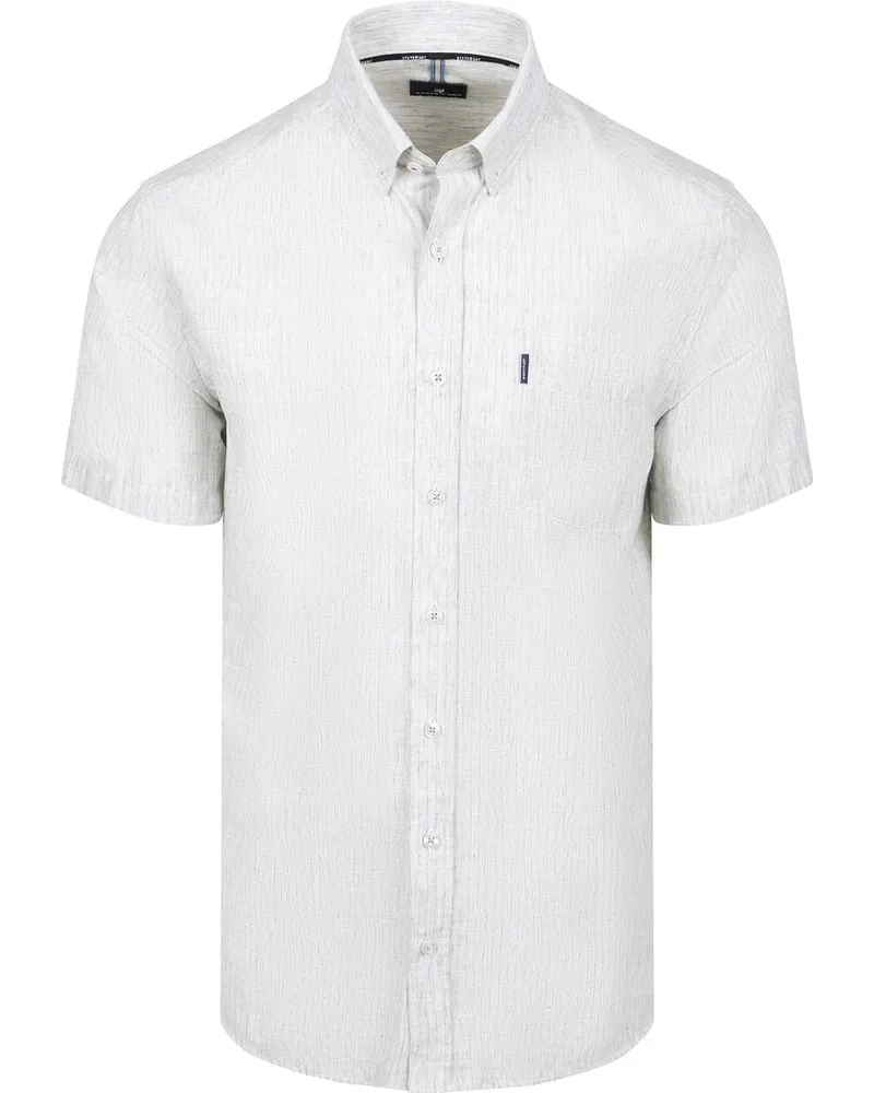 State of Art Short Sleeve Shirt Faux Stripe Jade Grün