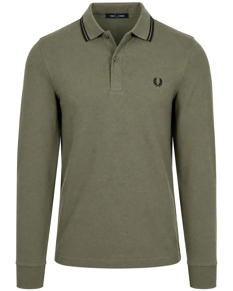 Fred Perry Langarm-Poloshirt Grün Z50 Grün