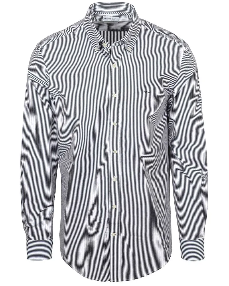McGregor Hemd Poplin Streifen Navy Dunkelblau