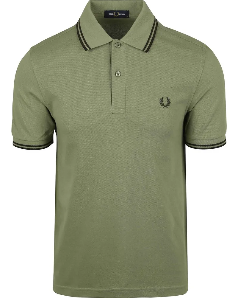 Fred Perry Polo Twin Tipped M3600 Grün Z59 Grün