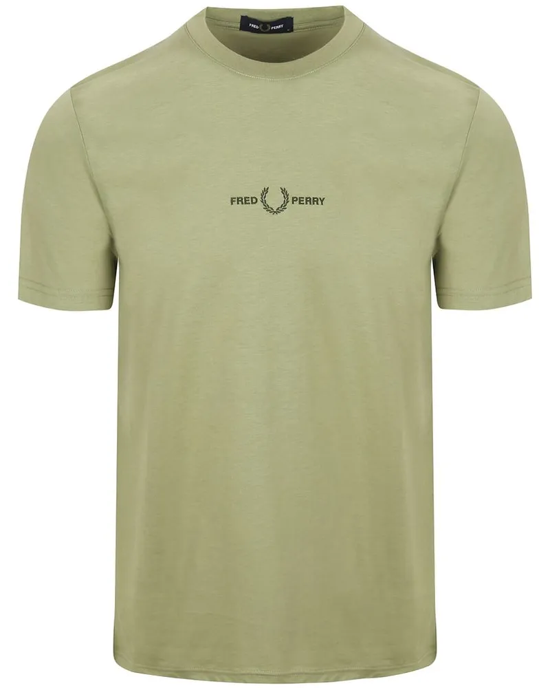 Fred Perry M4580 Embroidered Olive Grün