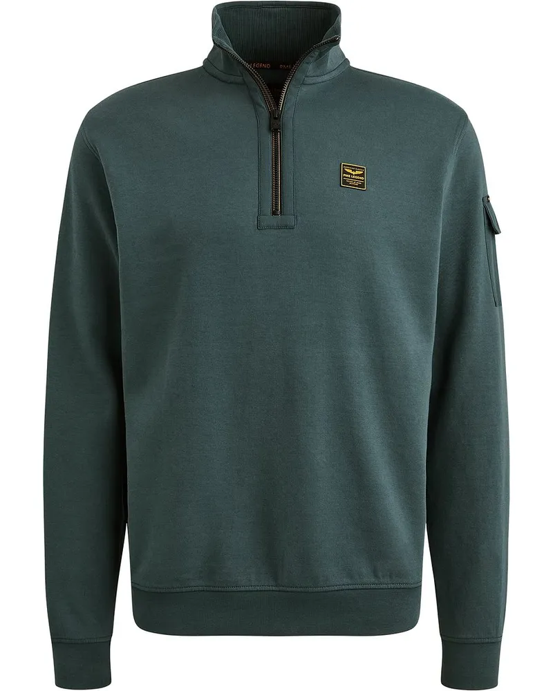 PME Legend Half Zip Sweater Interlock Jersey Olive Grün