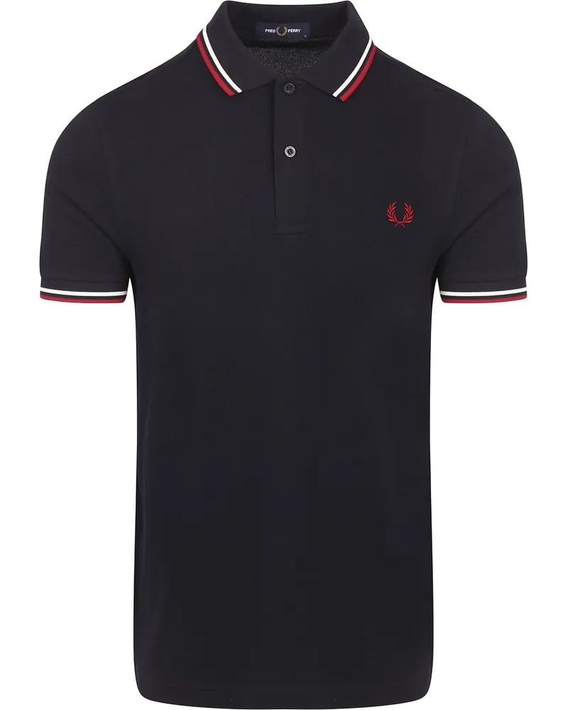 Fred Perry Polo Twin Tipped M3600 Navy Z58 Dunkelblau