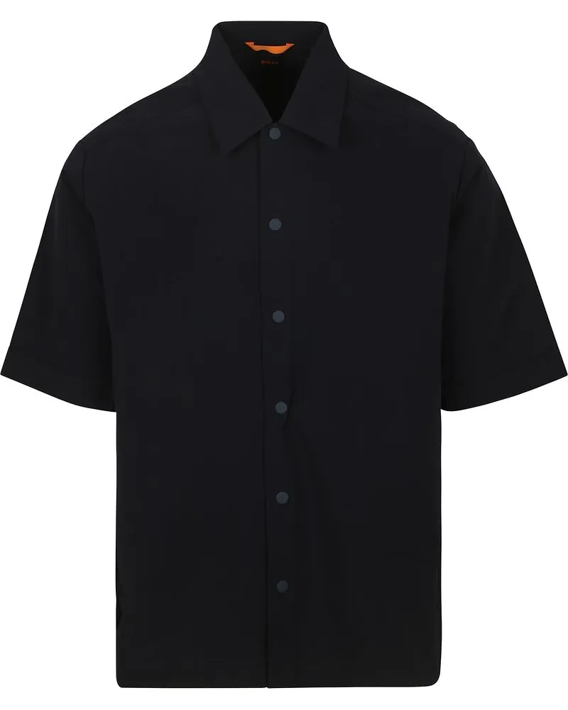 HUGO BOSS Lapoully Short Sleeve Hemd Navy Dunkelblau