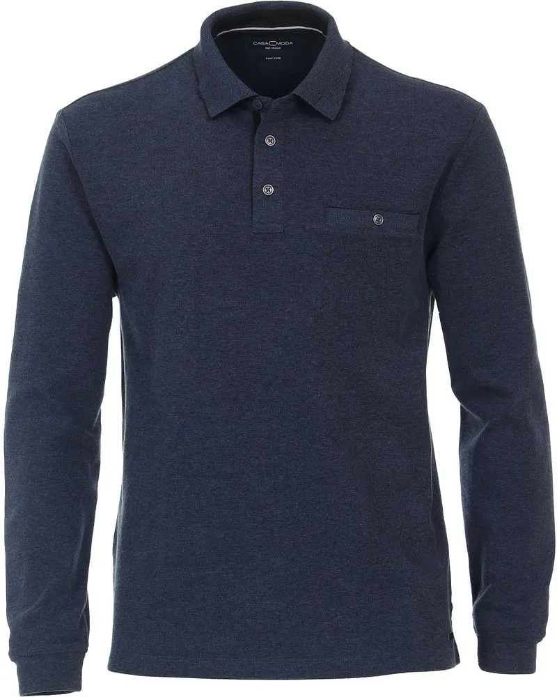 CasaModa Poloshirt LS Dunkelblau Dunkelblau