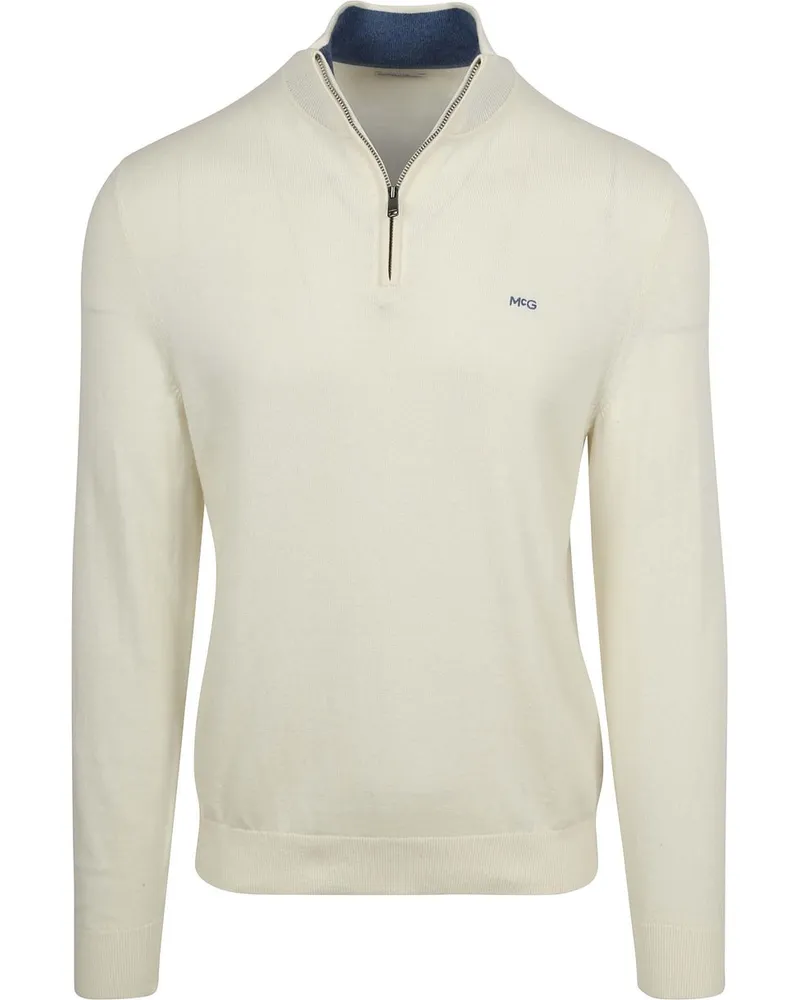 McGregor Half-Zip Pullover Cotton Cashmere Cremeweiß Weiß