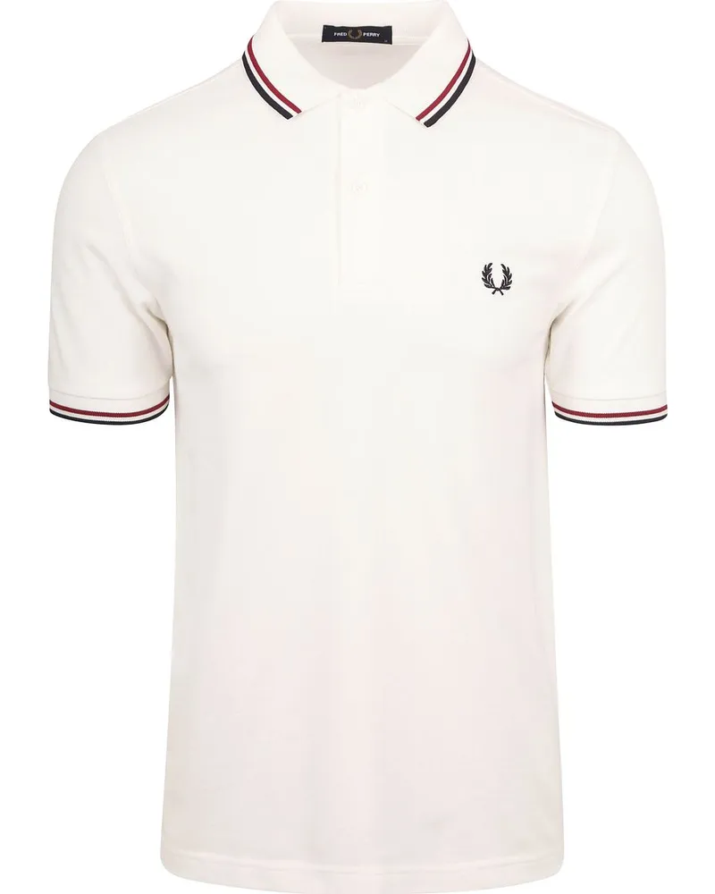 Fred Perry Polo Twin Tipped M3600 Weiß Z52 Weiß