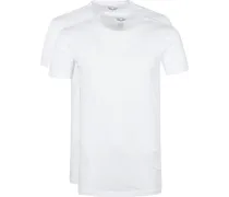 Basic T-Shirt 2er Pack O-Ausschnitt Weiß