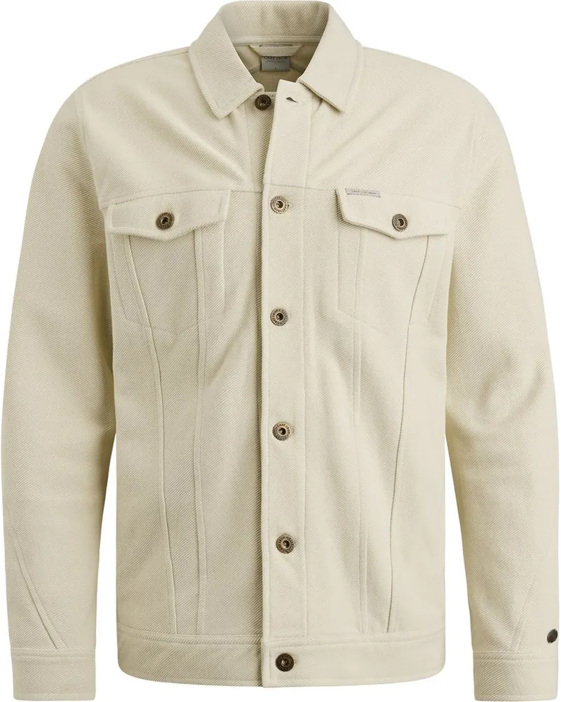 Cast Iron Overshirt Twill Beige Wollweiß