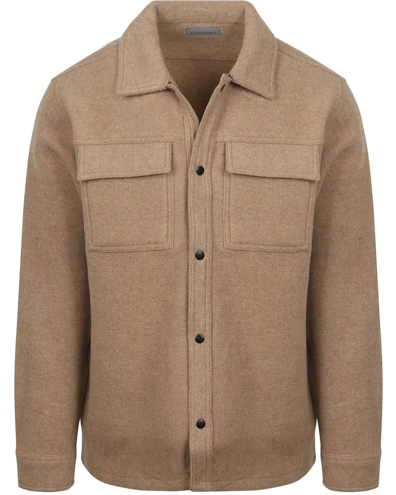 Suitable Overshirt Wool Blend Beige Beige
