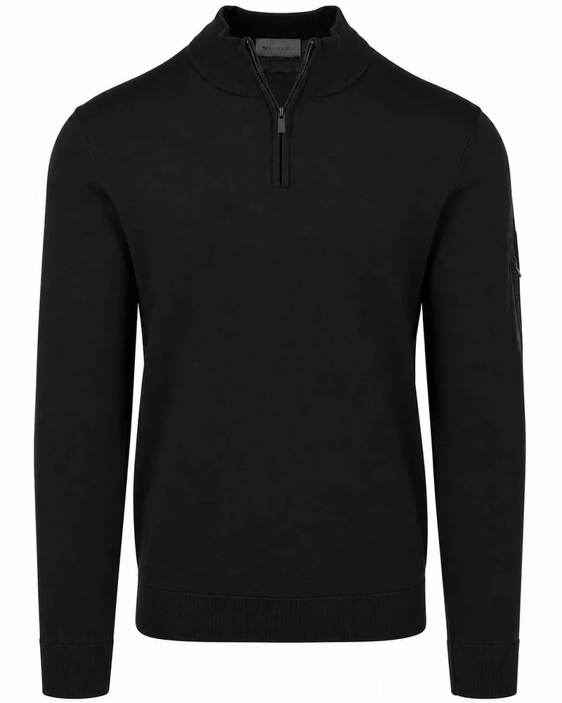 Suitable Race Half Zip Pullover Schwarz Dunkelblau