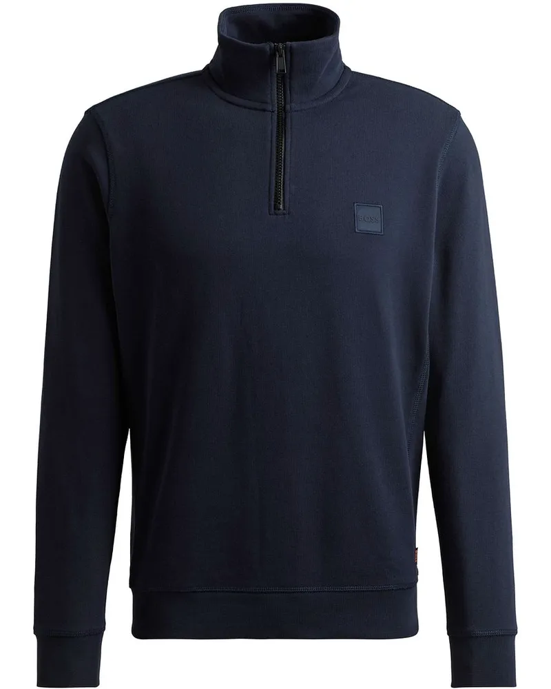 HUGO BOSS Zetrust Halfzip Pullover Navy Dunkelblau
