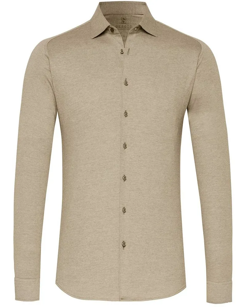 DESOTO Hemd Bügelfrei Modern Kent Beige Beige