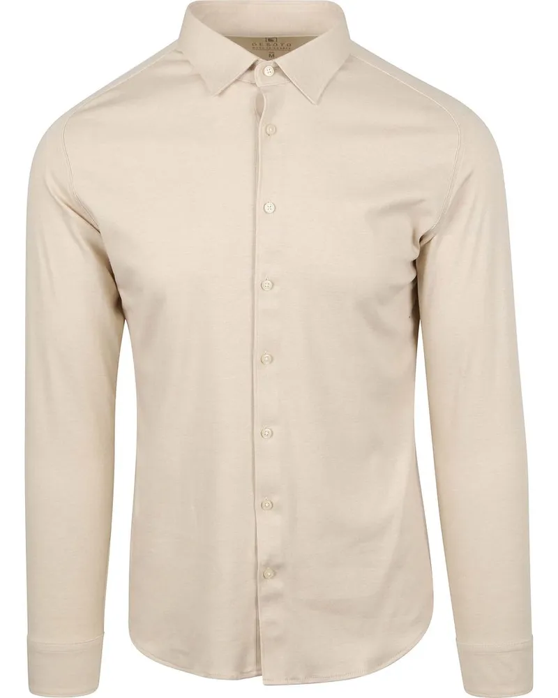 DESOTO Hemd Bügelfrei Modern Kent Beige Beige