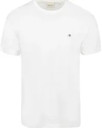 Gant T-shirt Shield Logo Weiß Weiß