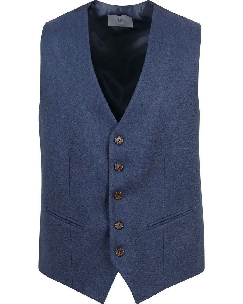 Suitable Weste Tweed Navy Dunkelblau