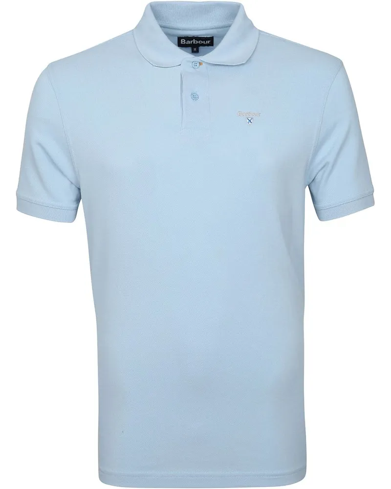 Barbour Basic Pique Poloshirt Hellblau Hellblau