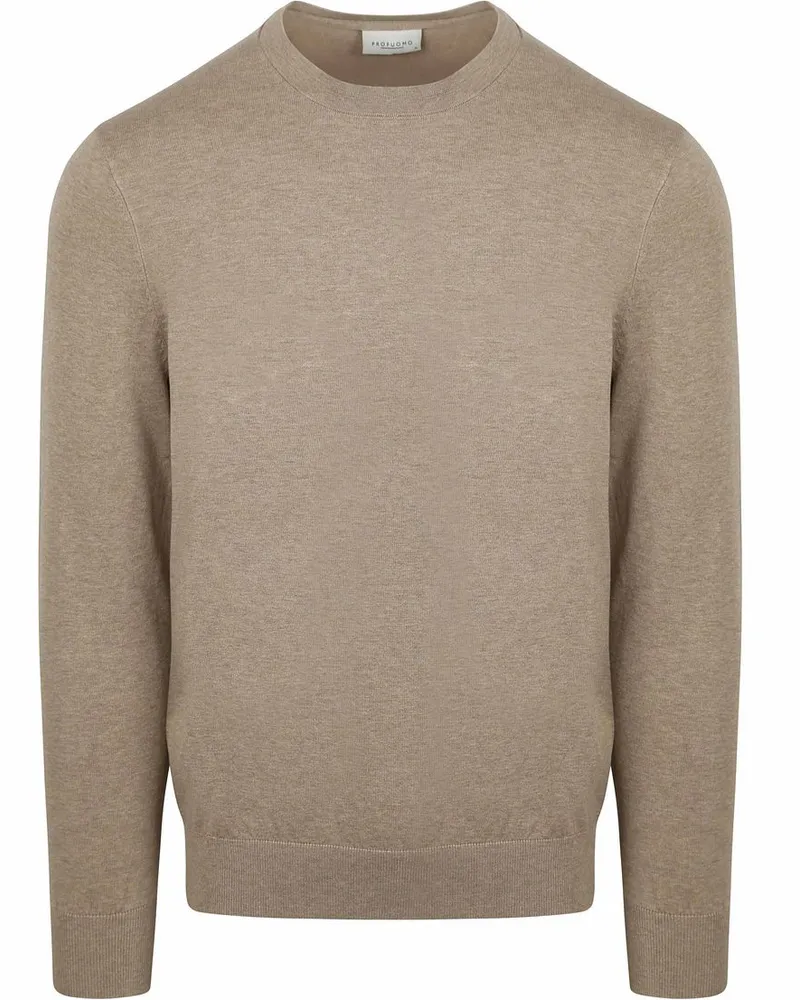 Profuomo Pullover Luxury Beige Braun