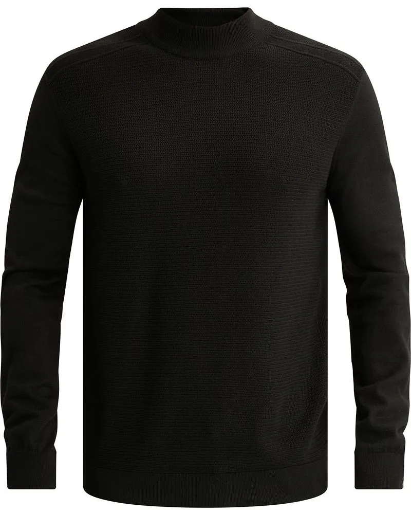Vanguard Strick-Pullover Turtle Schwarz Schwarz