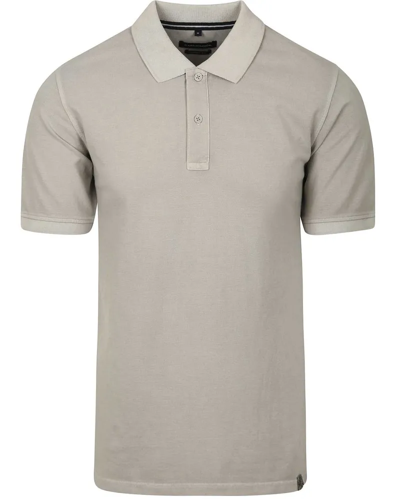 CasaModa Polo Piqué Garment Dye Grau Grau
