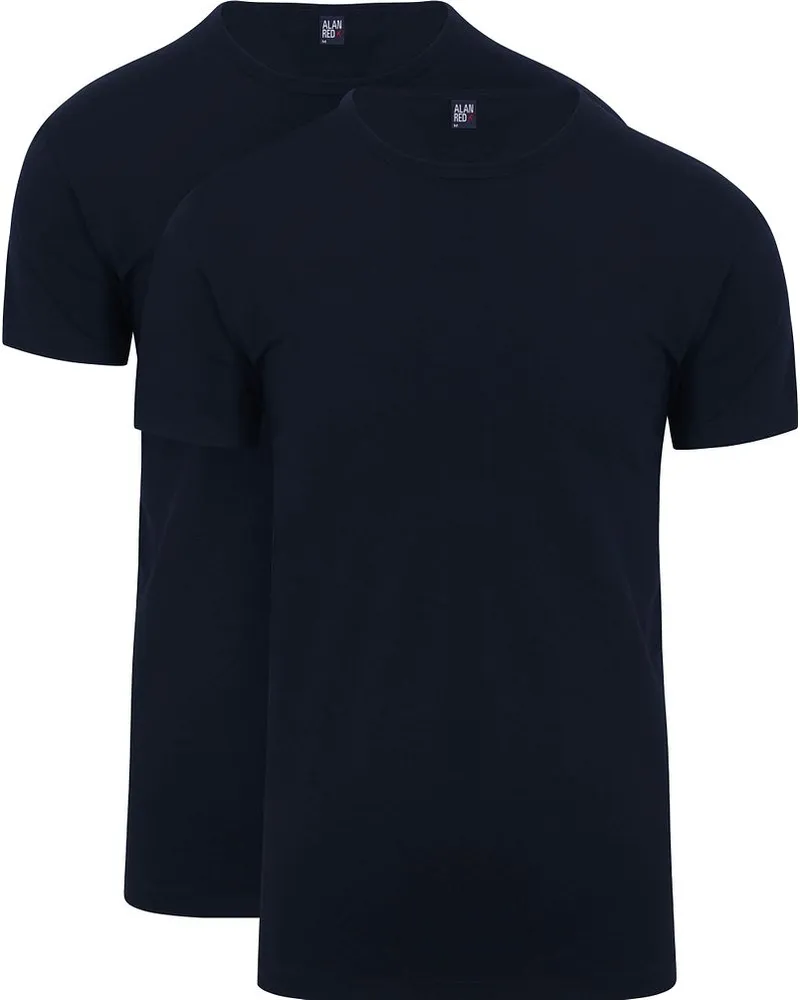 Alan Red Ottawa U-Ausschnitt Stretch Dunkelblau (2er-Pack Blau
