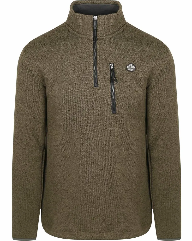 Superdry. Half Zip Pullover Fleece Olive Grün