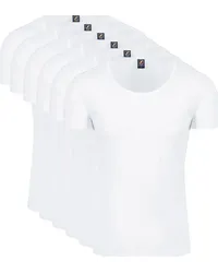 Suitable Otaru T-Shirt Breite Rundhalsausschnitt Weiß 6-Pack Weiß