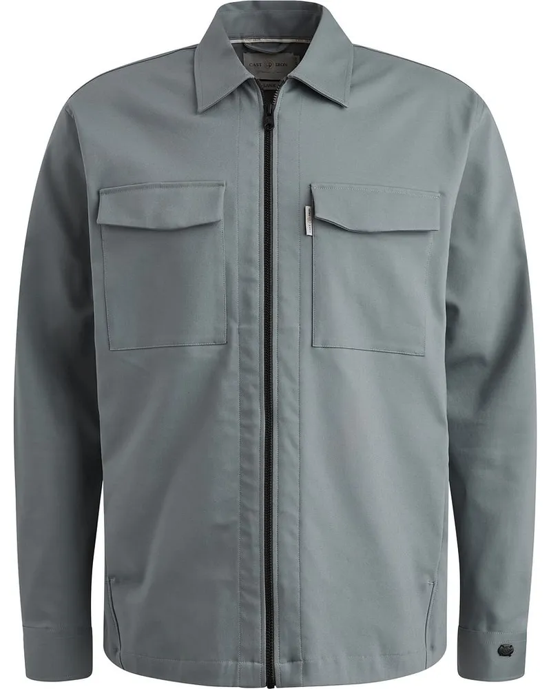 Cast Iron Tech Overshirt Stormy Blau Blau