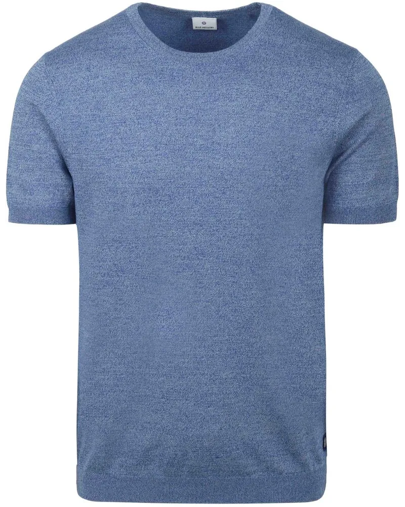 Blue Industry Knitted T-Shirt Melange Blau Blau