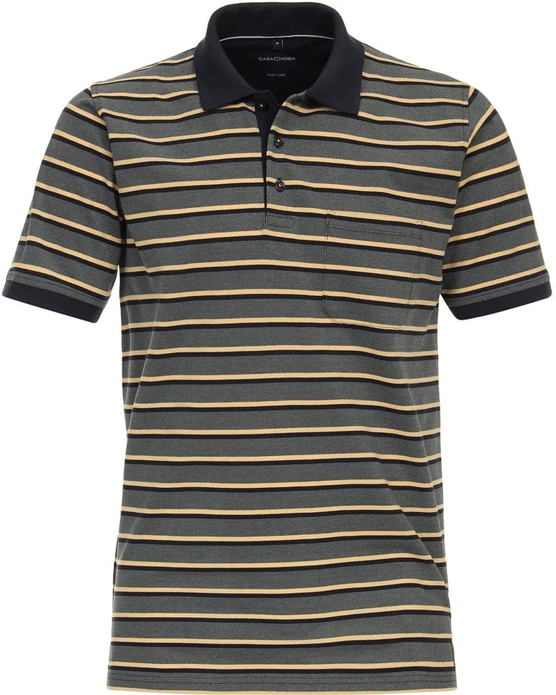 CasaModa Poloshirt Streifen Grün Grün