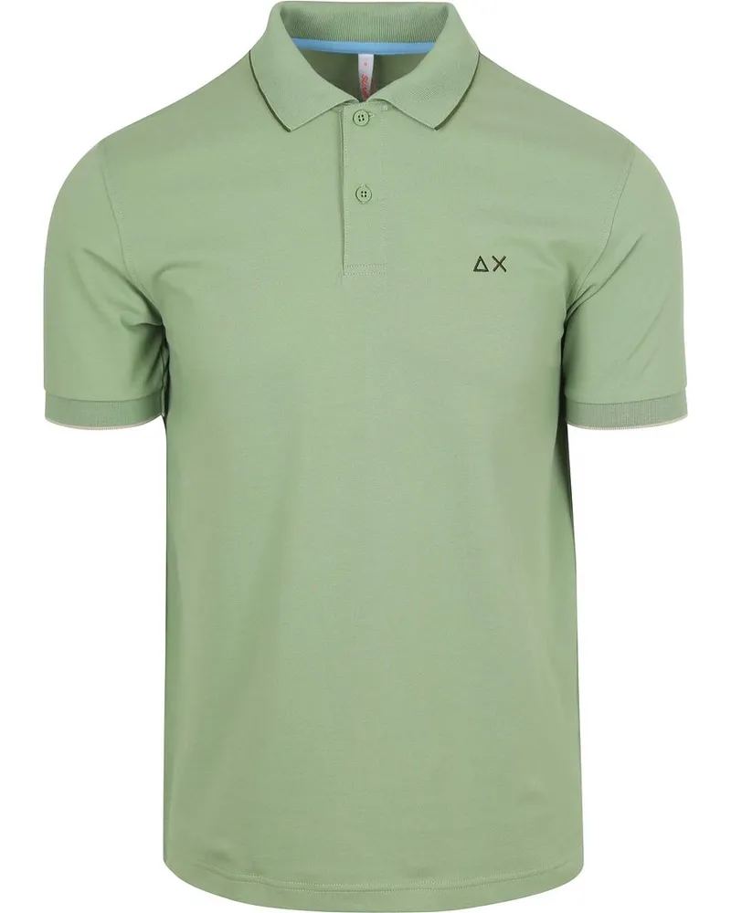 Sun68 Poloshirt Small Stripe Collar Hellgrün Grün