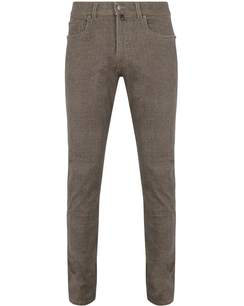 Pierre Cardin Trousers Lyon Tapered Taupe Taupe