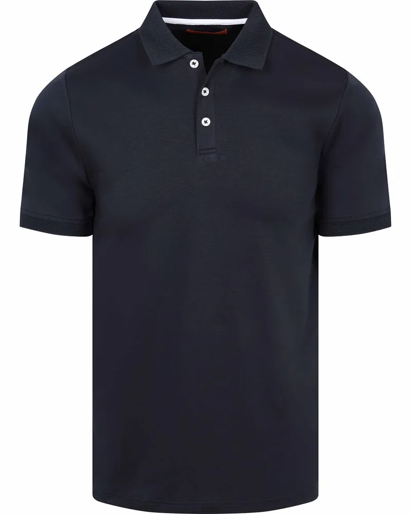 Suitable Boris Liquid Poloshirt Navy Dunkelblau