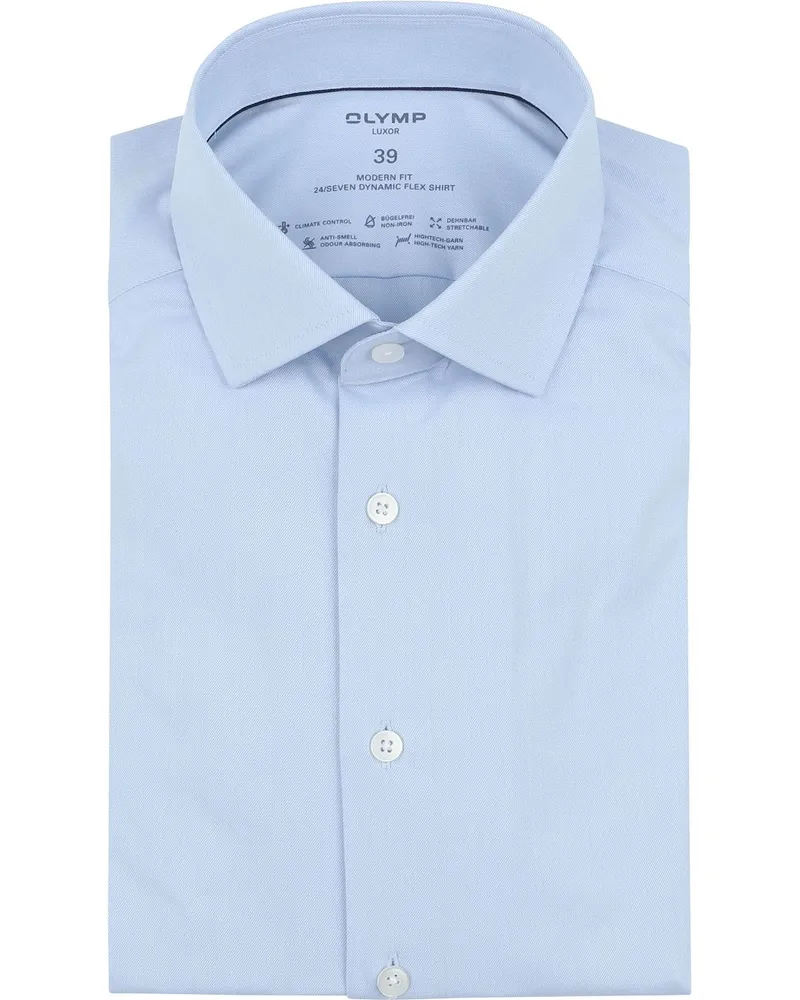 Olymp Luxor 24/Seven Hemd Navy Hellblau