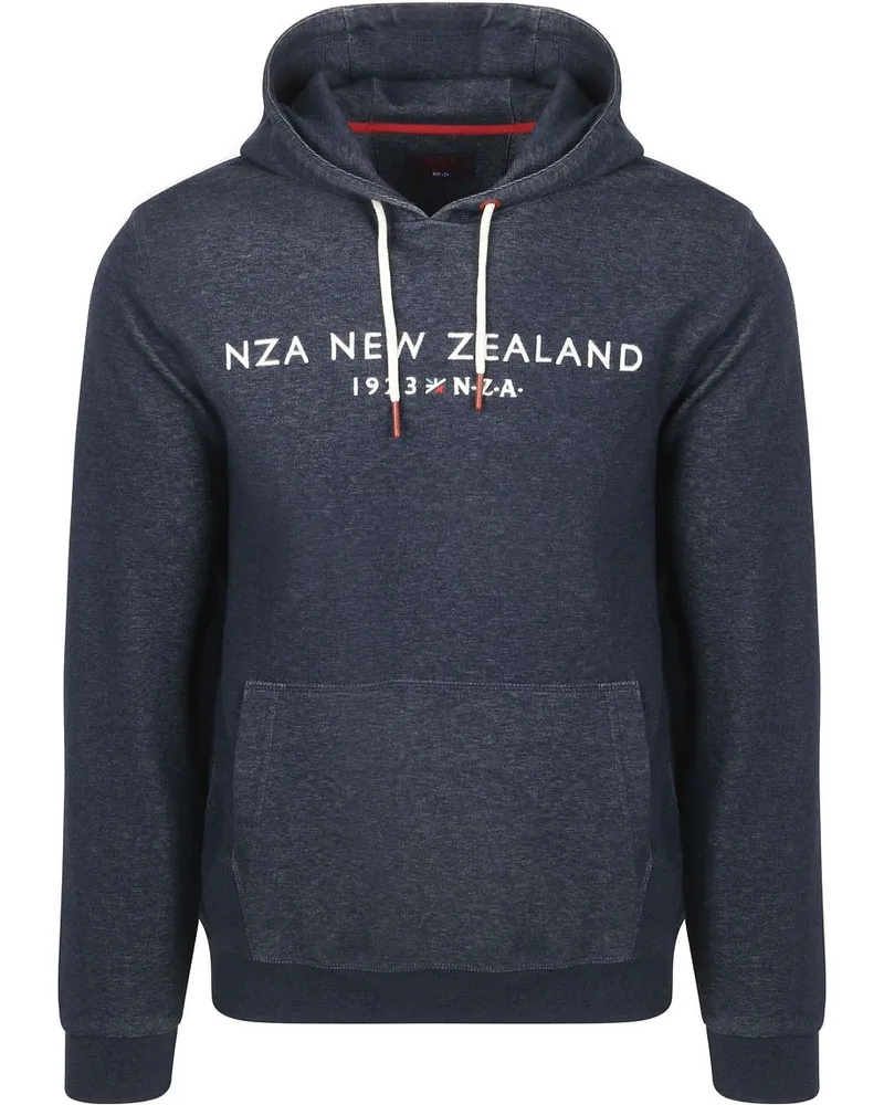 New Zealand Auckland NZA) Hoodie Diamond Logo Interlock Melange Icon Navy Dunkelblau