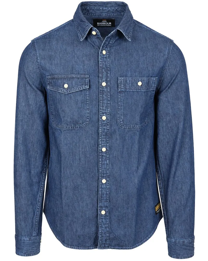 Barbour International Dufton Hemd Chambray Indigo Dunkelblau