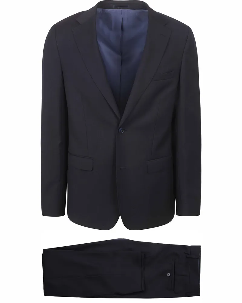 Suitable Suit Structure Wool Navy Dunkelblau