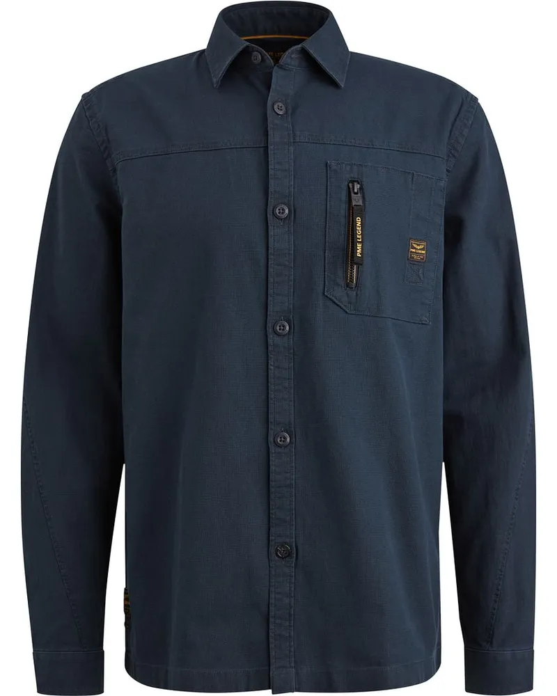 PME Legend Overshirt Mattweave Navy Dunkelblau