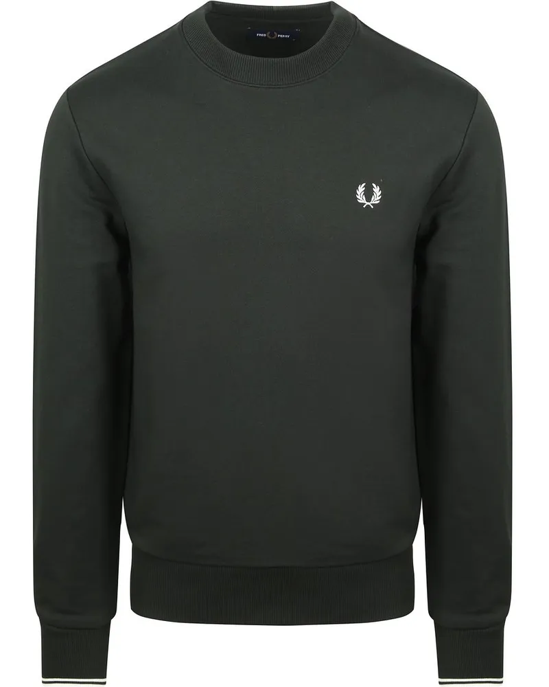 Fred Perry Sweater Logo Dunkelgrün Dunkelgrün