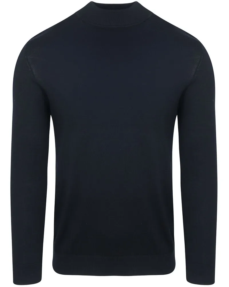 Profuomo Turtleneck Merino Pullover Blau Dunkelblau