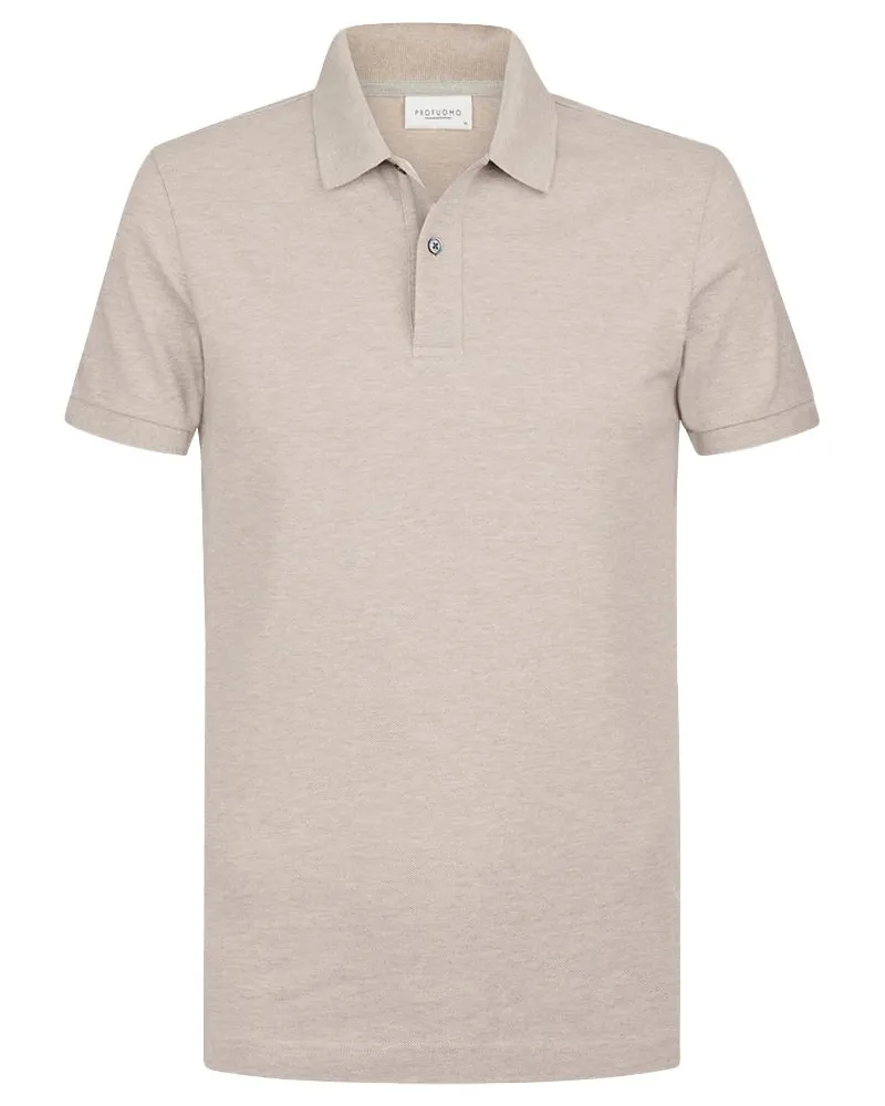 Profuomo Piqué Poloshirt Beige Beige