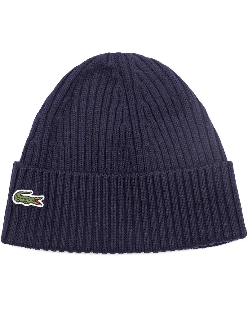 Lacoste Knitted Mütze Wolle Navy Dunkelblau