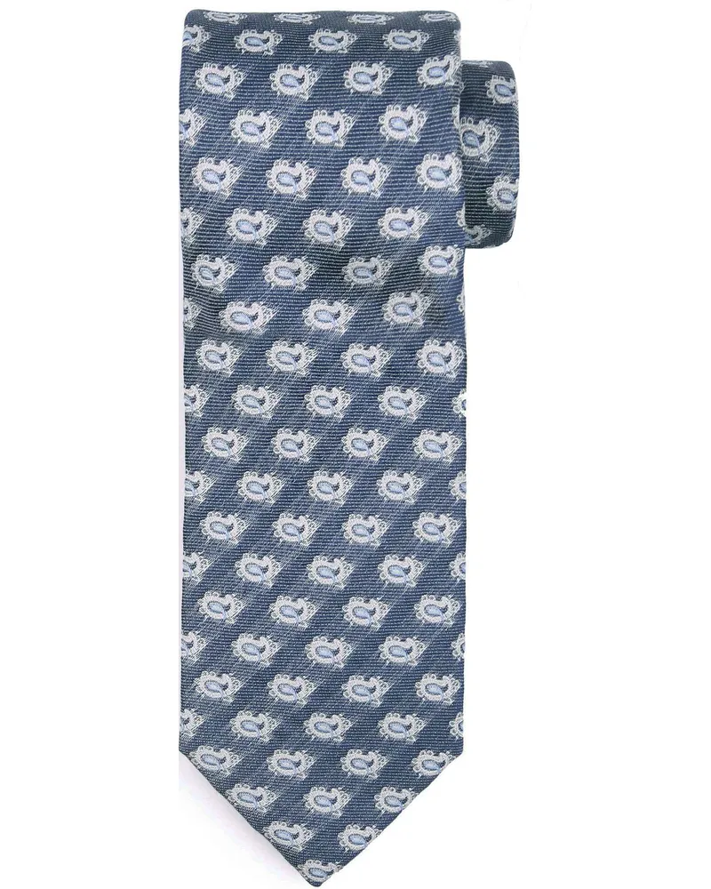 Suitable Krawatte Seide Paisley Navy Dunkelblau