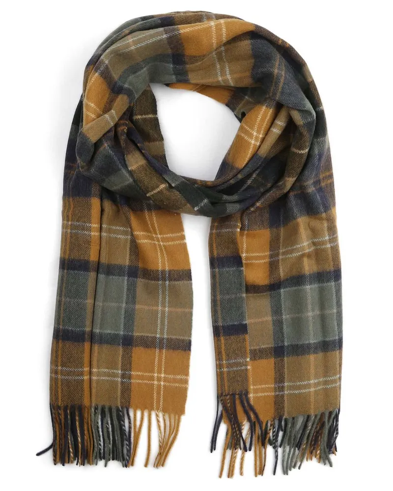 Barbour Schal Patchwork Tartan Gelb Gelb